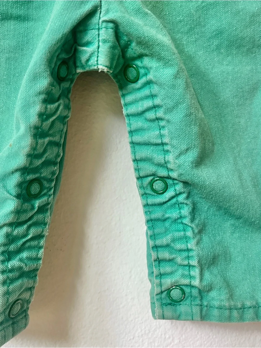 Vintage 1982 OshKosh B'gosh Green Baby Overalls 3-6M